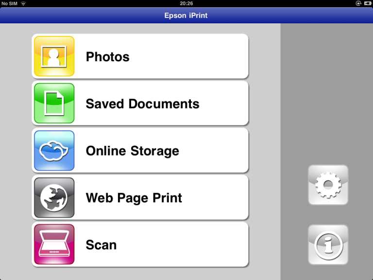 Epson iPrint iPhone/iPad