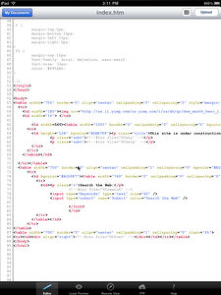 HTML Edit for iPad