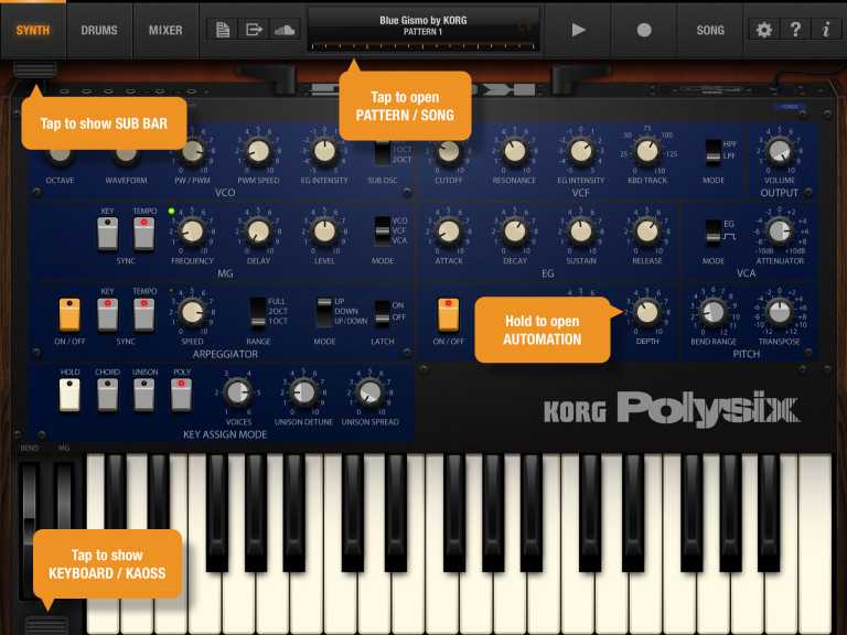 KORG iPolysix for iPad