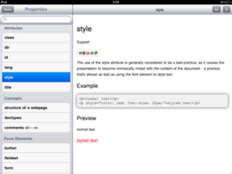 Pocket HTML for iPhone
