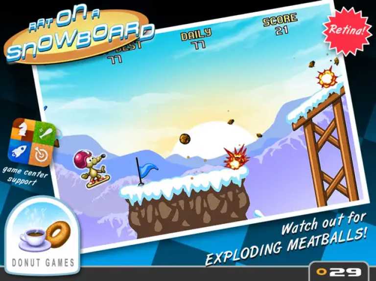 Rat On A Snowboard