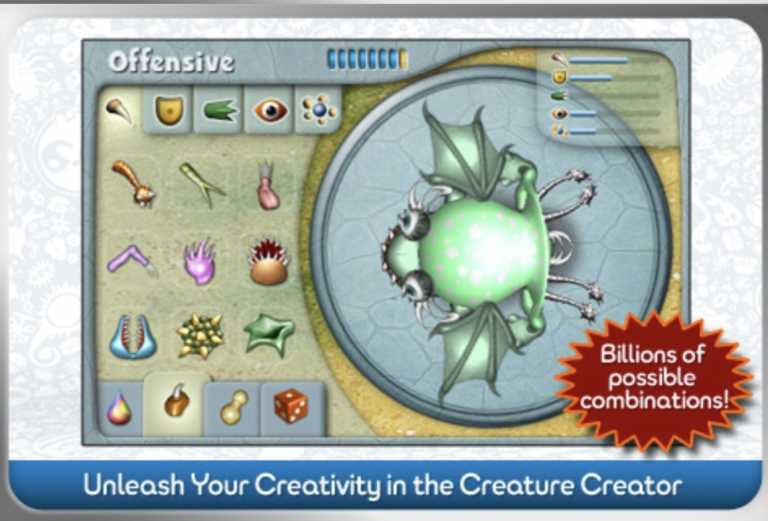 Spore creatures