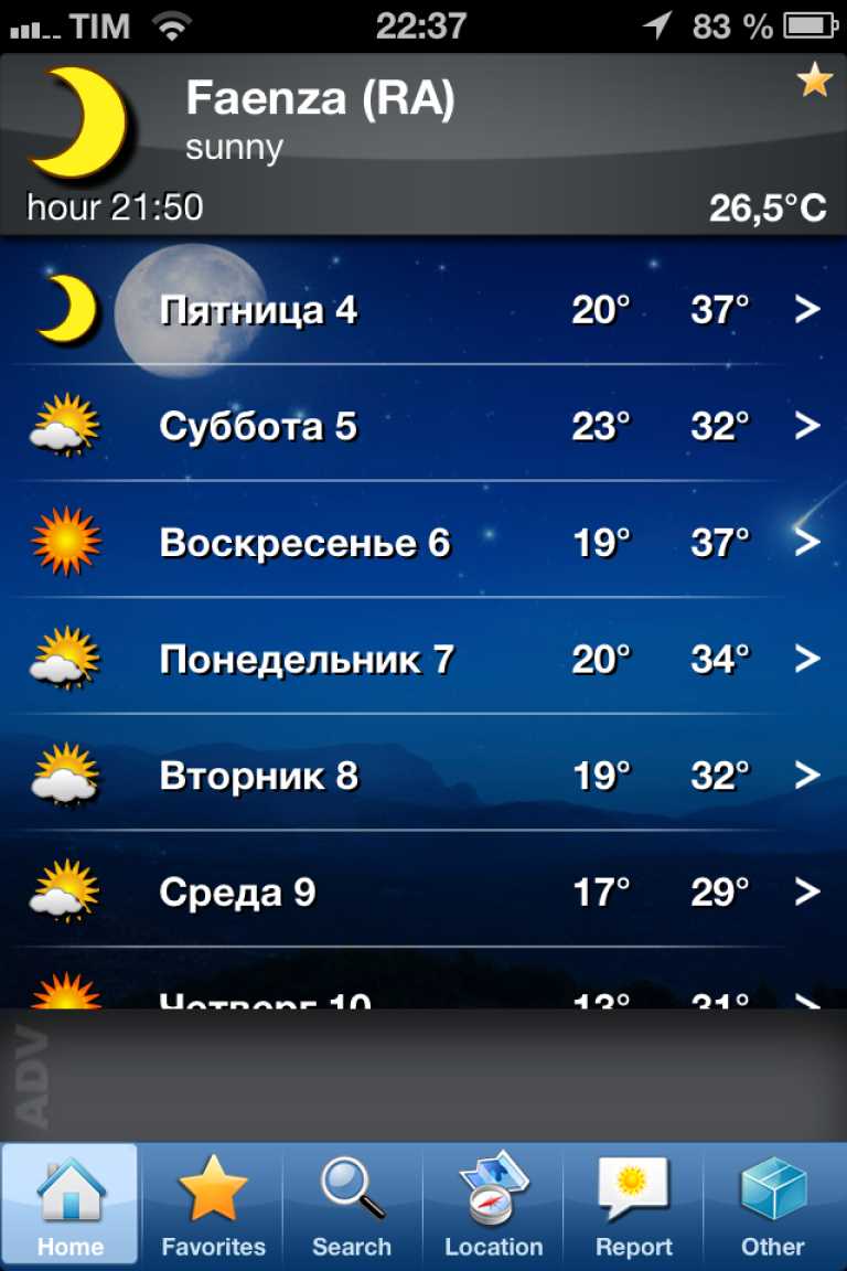 iLMeteo - прогноз погоды