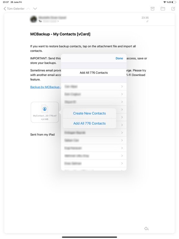 My Contacts Backup