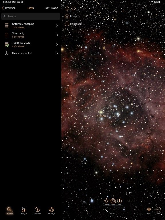 Luminos - Astronomy simulator for iPad