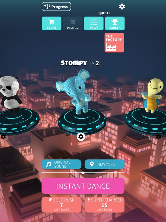 Giant dancing plushies