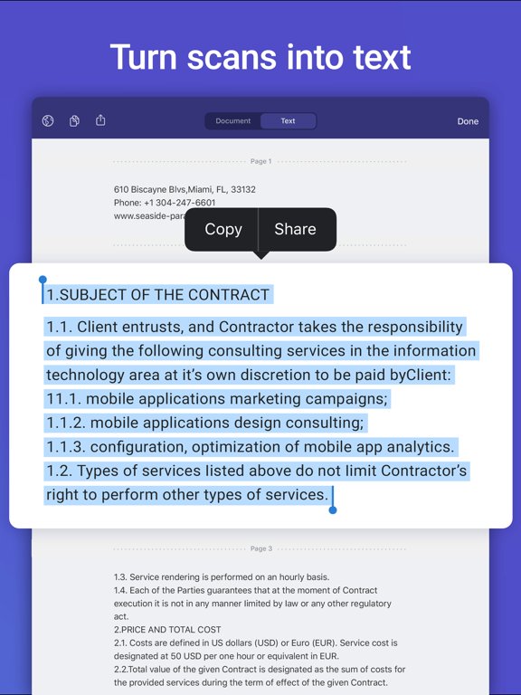 Scanner Pro: scan multipage documents, upload to Dropbox and Evernote