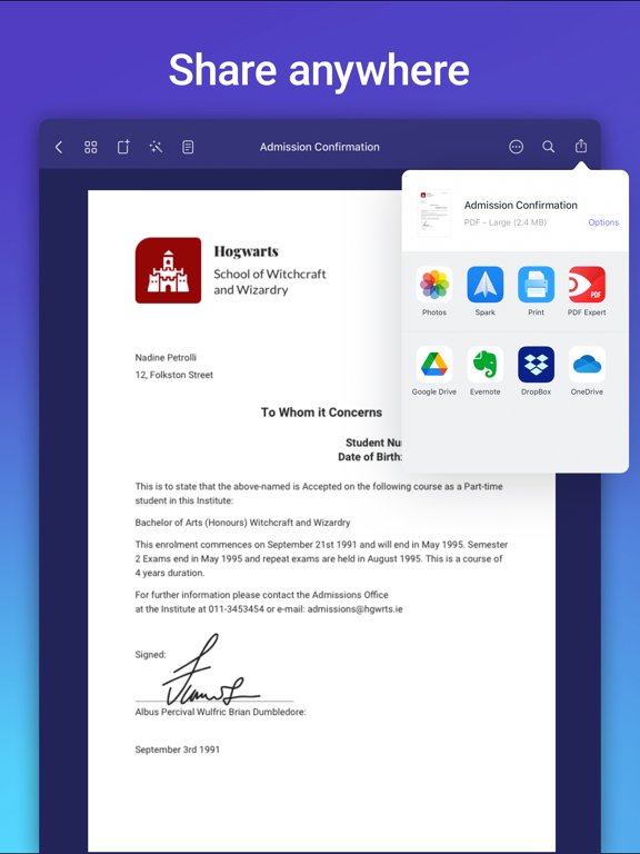 Scanner Pro: scan multipage documents, upload to Dropbox and Evernote