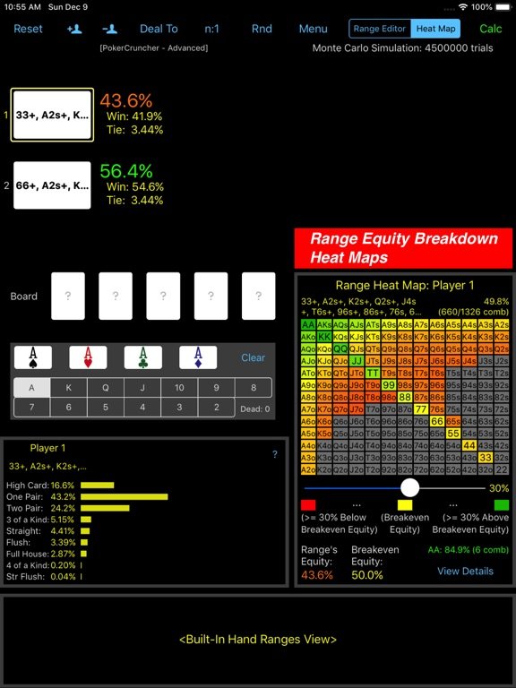 PokerCruncher for iPad - Advanced Odds