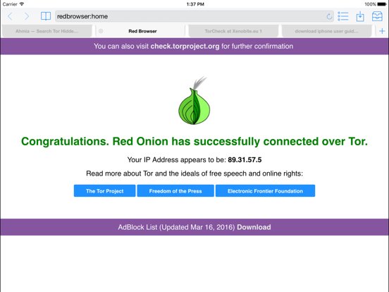 Red Onion - Tor-powered web browser for anonymous browsing