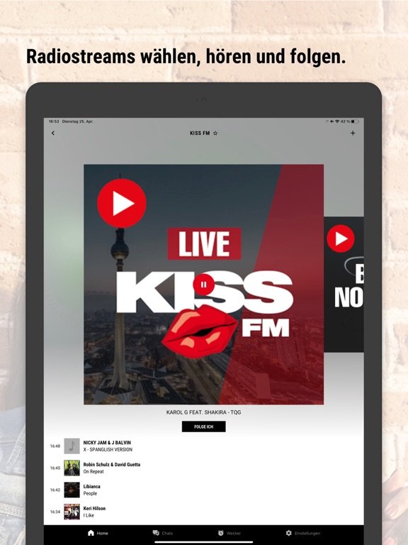 KISS FM Streaming Player